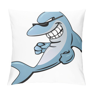 Personality  Dolphin Cartoon Vector Illustration Pillow Covers