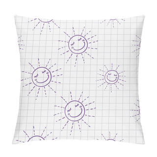 Personality   Hand Drawn Suns Pattern  Pillow Covers
