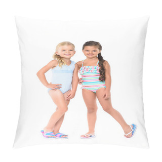 Personality  Adorable Kids In Swimsuits Pillow Covers