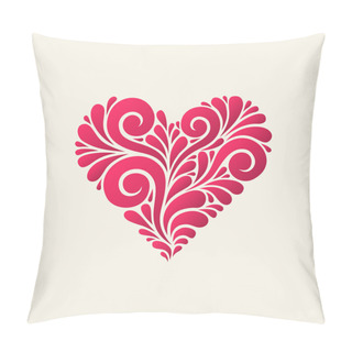 Personality  Heart Icon From Swirl Shapes Pillow Covers