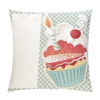 Personality  Birthday Cupcake Pillow Covers