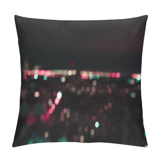 Personality  Defocused Background At Night With Colorful Bokeh Lights  Pillow Covers