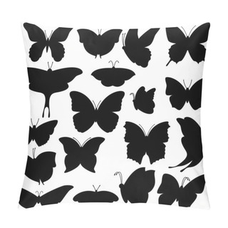 Personality  Vector Collection Of Butterfly Silhouettes Pillow Covers