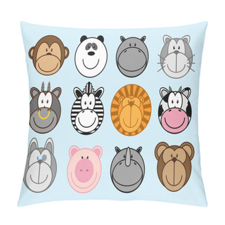 Personality  Set Of Funny Cartoon Animals Pillow Covers
