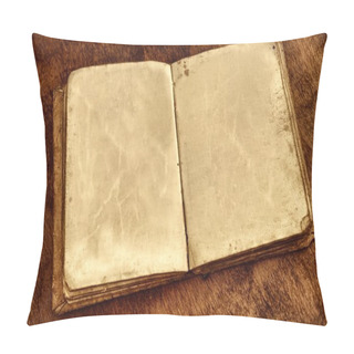 Personality Opened Vintage Book With Blank Pages. Pillow Covers