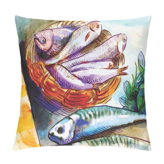 Personality  Food, Fishes Pillow Covers