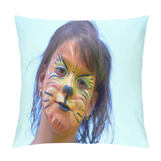 Personality  Lion Face Paint Pillow Covers