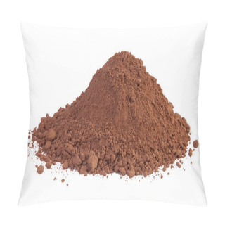 Personality  Cocoa Powder Isolated On White Background Pillow Covers
