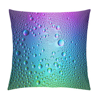 Personality  Waterdrops Spectral Gradient Blue Purple Green Ocean Colors Rainbow Colorful Beading Lotuseffekt Tau Sealing Pillow Covers