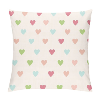 Personality  Seamless Pattern With Colorful Hearts Pillow Covers