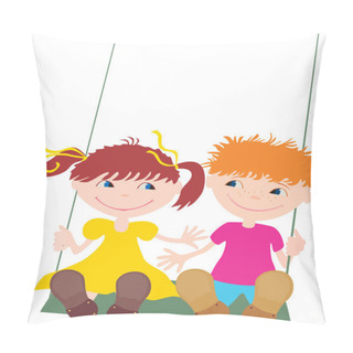 Personality  Kids On The Swing Pillow Covers