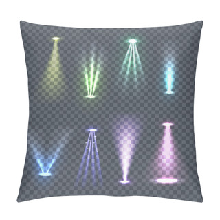 Personality  Set Of Spotlights Color Rays Vector Illustration Pillow Covers