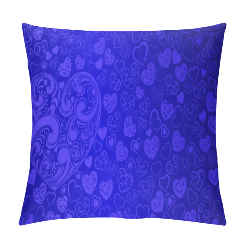 Personality  Background of hearts with swirls pillow covers