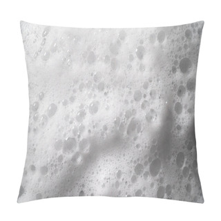 Personality  White Foam With Bubbles Texture, Soap, Detergent Or Shampoo Or Cleanser Surface, Macro Shot. Body Care Concept Pillow Covers
