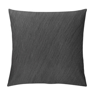 Personality  Natural Black Stone Background. Slate Surface Texture. Pillow Covers