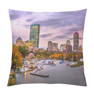 Personality  Boston, Massachusetts, USA Skyline On The River Pillow Covers