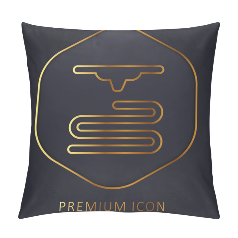 Personality  3d Printer golden line premium logo or icon pillow covers