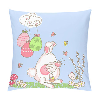 Personality  Easter Greeting Card Pillow Covers