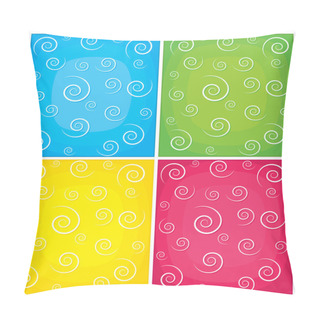 Personality  Set Of Swirl Backgrounds Vector Illustration Pillow Covers