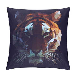 Personality  Low Poly Tiger Illustration Pillow Covers
