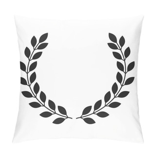 Personality  Laurel Wreath Icon On White Background. Vector Pillow Covers