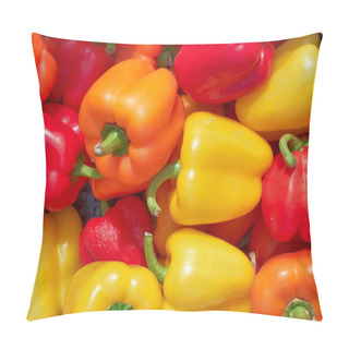 Personality  Colorful Bell Peppers, Natural Background Pillow Covers