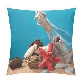Personality  Sea Still-life The Message In A Bottle Pillow Covers