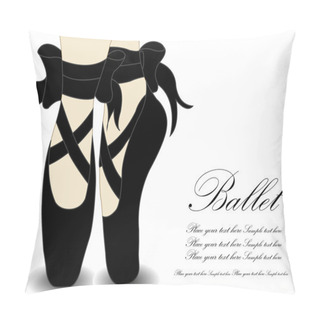 Personality  Ballet Shoes, Vector Illustration Pillow Covers