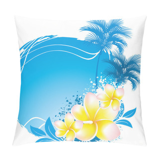 Personality  Background With Flower Plumeria Pillow Covers