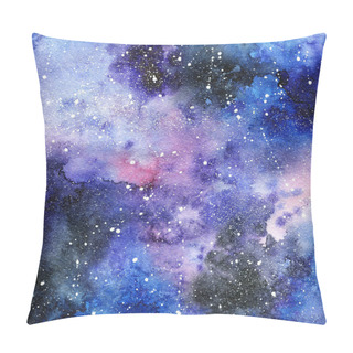 Personality  Bright Painted Watercolor Space Texture. Hand Drawn Background With Text Place. Pillow Covers