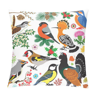 Personality  Set Of Birds Pillow Covers
