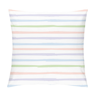 Personality  Horisontal Seamless Striped Pattern. Hand Painted Background With Ink Brush Stroke Pillow Covers