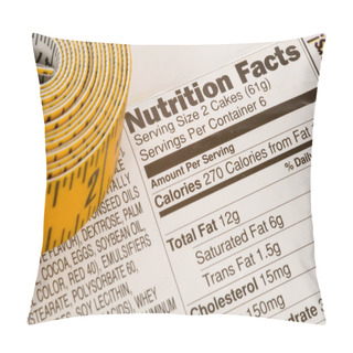 Personality  Tape Measure Next To Nutrition Facts Pillow Covers