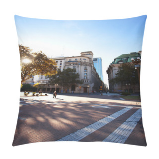 Personality  View Of The Plaza De Mayo In Buenos Aires, Argentina Pillow Covers