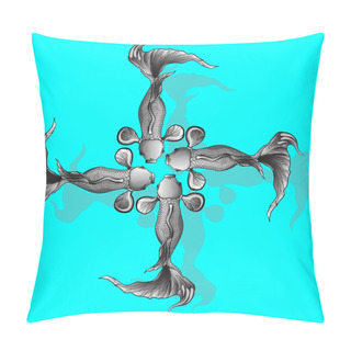 Personality  4 Fishes Cross Pillow Covers