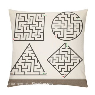 Personality  Set Of Maze Pillow Covers