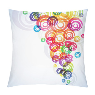 Personality  Colorful Circles Vector Background. Pillow Covers