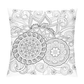 Personality  Doodle Flowers And Mandalas Pillow Covers