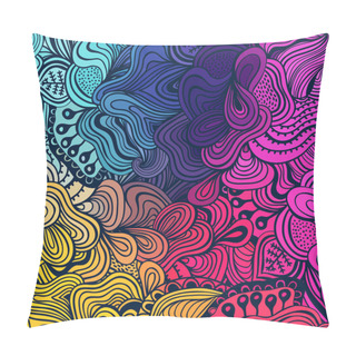 Personality  Vector Seamless Texture With Abstract Flowers. Endless Backgroun Pillow Covers