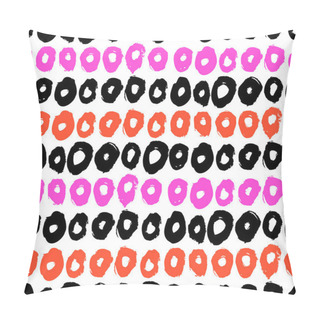 Personality  Hipster Style Pattern With Doughnut Like Shapes Pillow Covers