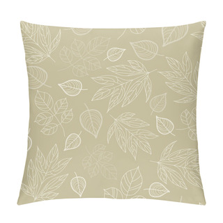 Personality  Vector Green Leaf Repeat Pattern Texture Background. Perfect For Fabric Design, Wallpaper, Stationery, Scrapbook Paper. Pillow Covers
