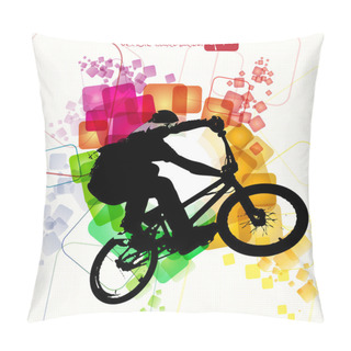 Personality  BMX Cyclist Pillow Covers