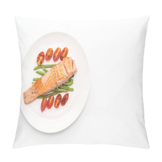Personality  Grilled Salmon Steak On White Pillow Covers