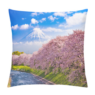 Personality  Fuji Mountain In Spring Pillow Covers