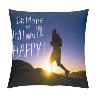 Personality  Man Jogging In Mountains Pillow Covers