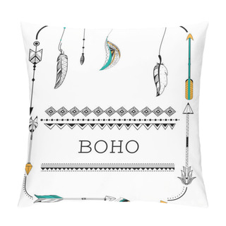 Personality  Arrow And Feather For Tribal Boho Style Pillow Covers