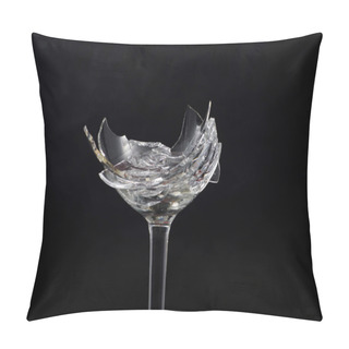 Personality  Broken Glass In Front Of Black Background Photographed Under The Name Glass Shards Cocktail Pillow Covers