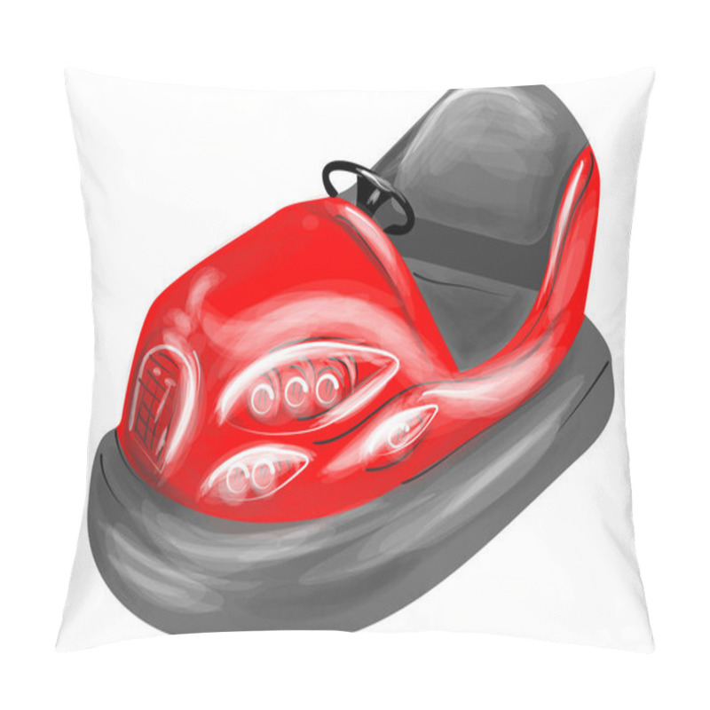 Personality  Bumper Car Vector Illustration Pillow Covers