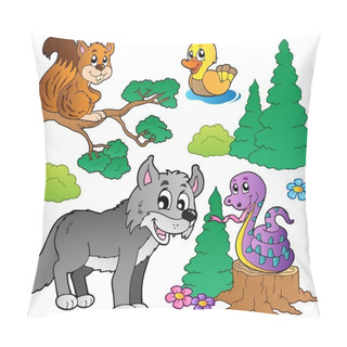 Personality  Forest Cartoon Animals Set 2 Pillow Covers