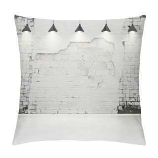 Personality  Grunge Wall With Lamps Pillow Covers